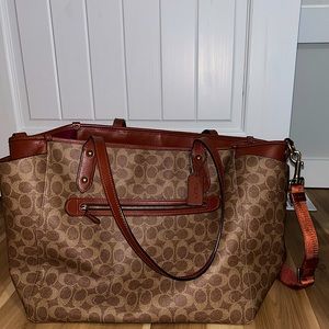 Large Used once Coach Diaper Bag